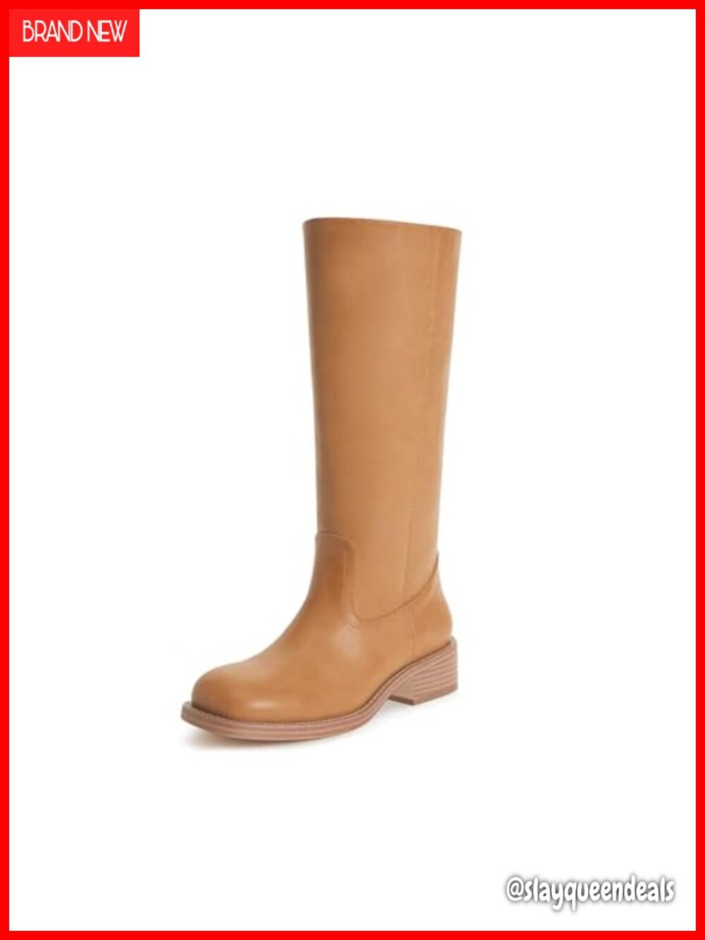 Womens Faux Leather Mid-Calf Boots Chunky Block Heel Square Toe Pull-On